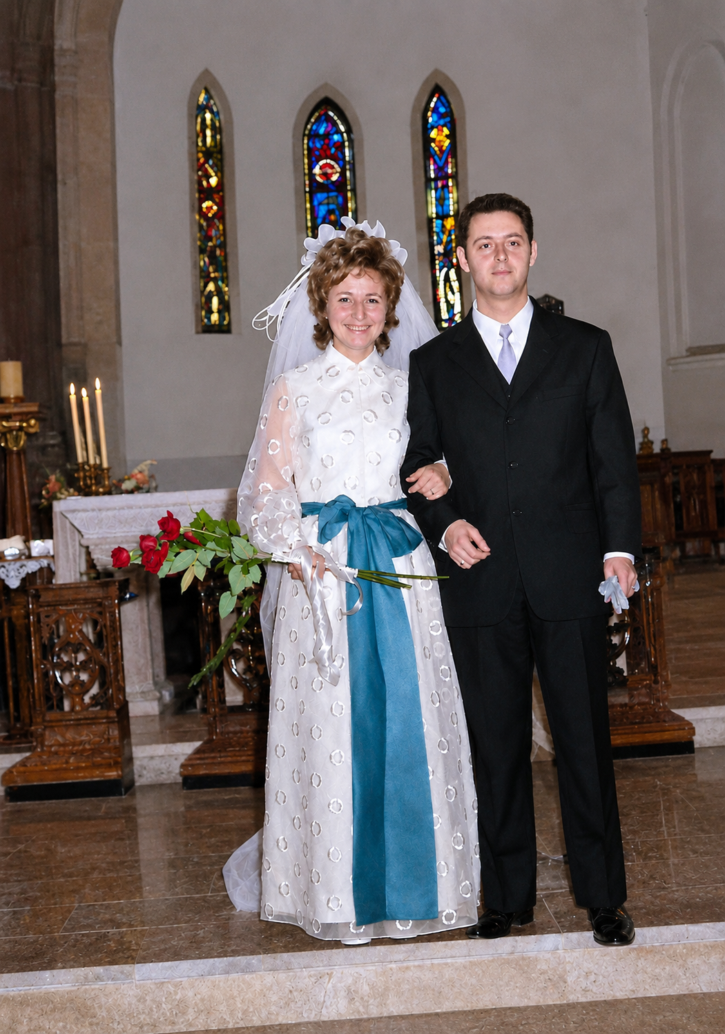 Pepe Pitarch Branchadell y Virginia Clausell Santolaria en su casamiento
